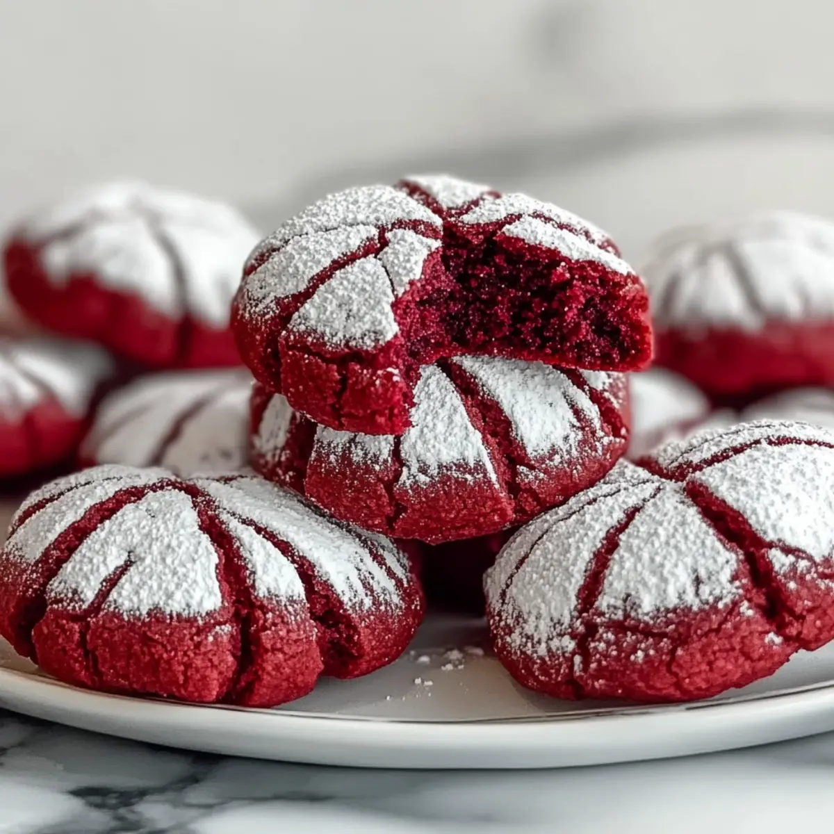 Red Velvet Crinkle Cookie