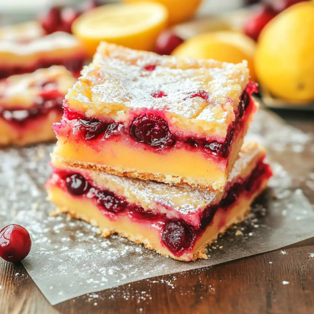 Cranberry Lemon Bars