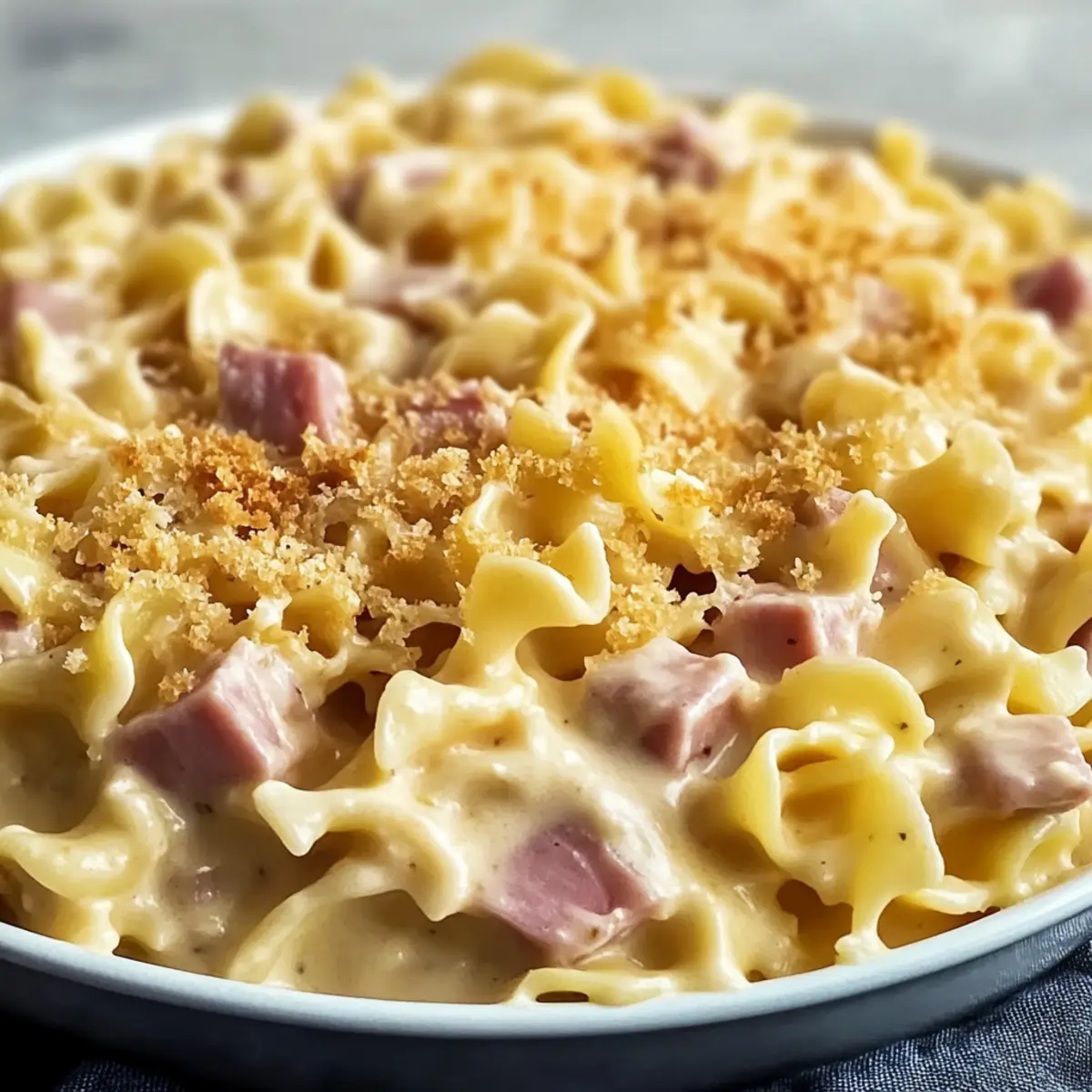 Delicious Leftover Ham Noodle Casserole