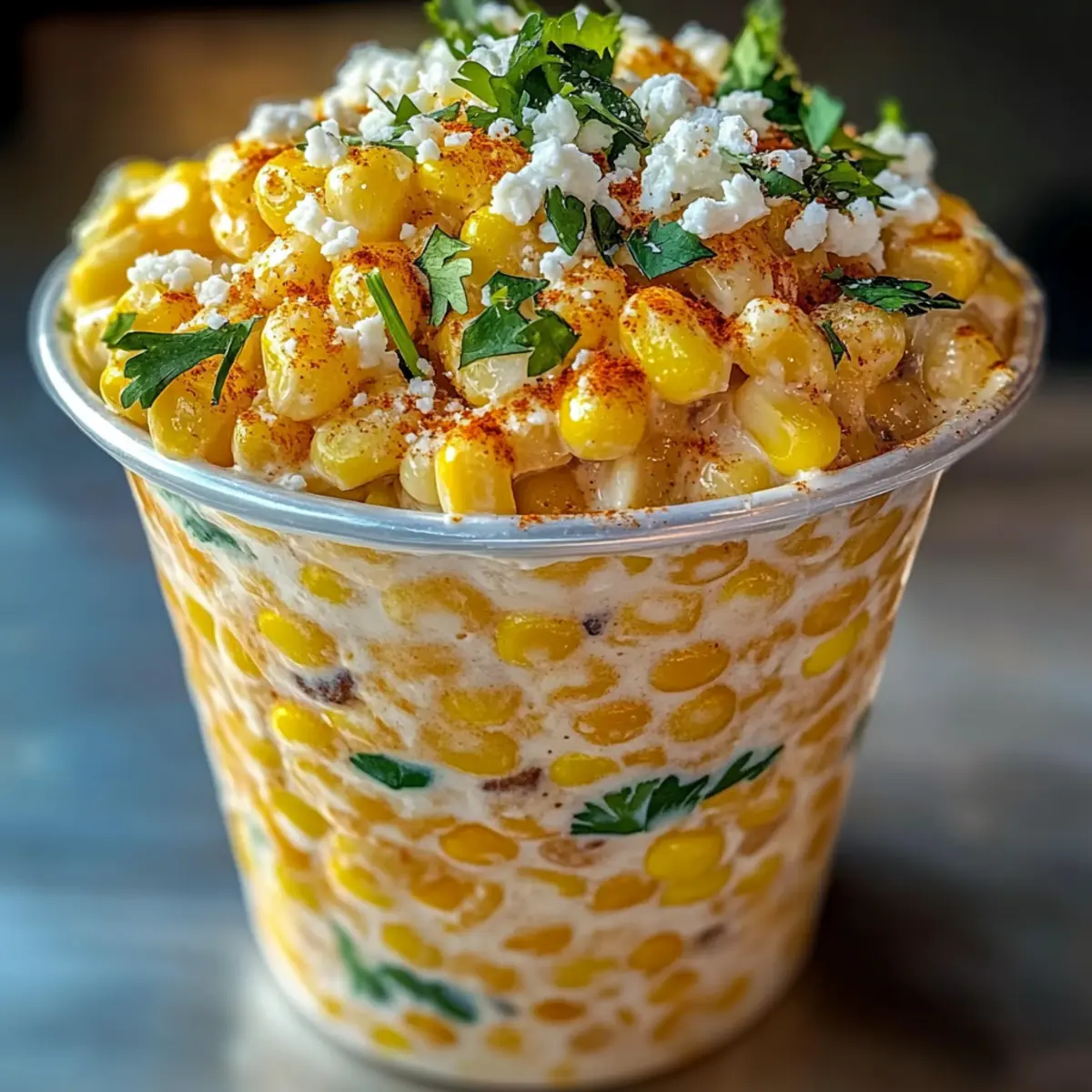 Creamy Mexican Street Corn in a Cup