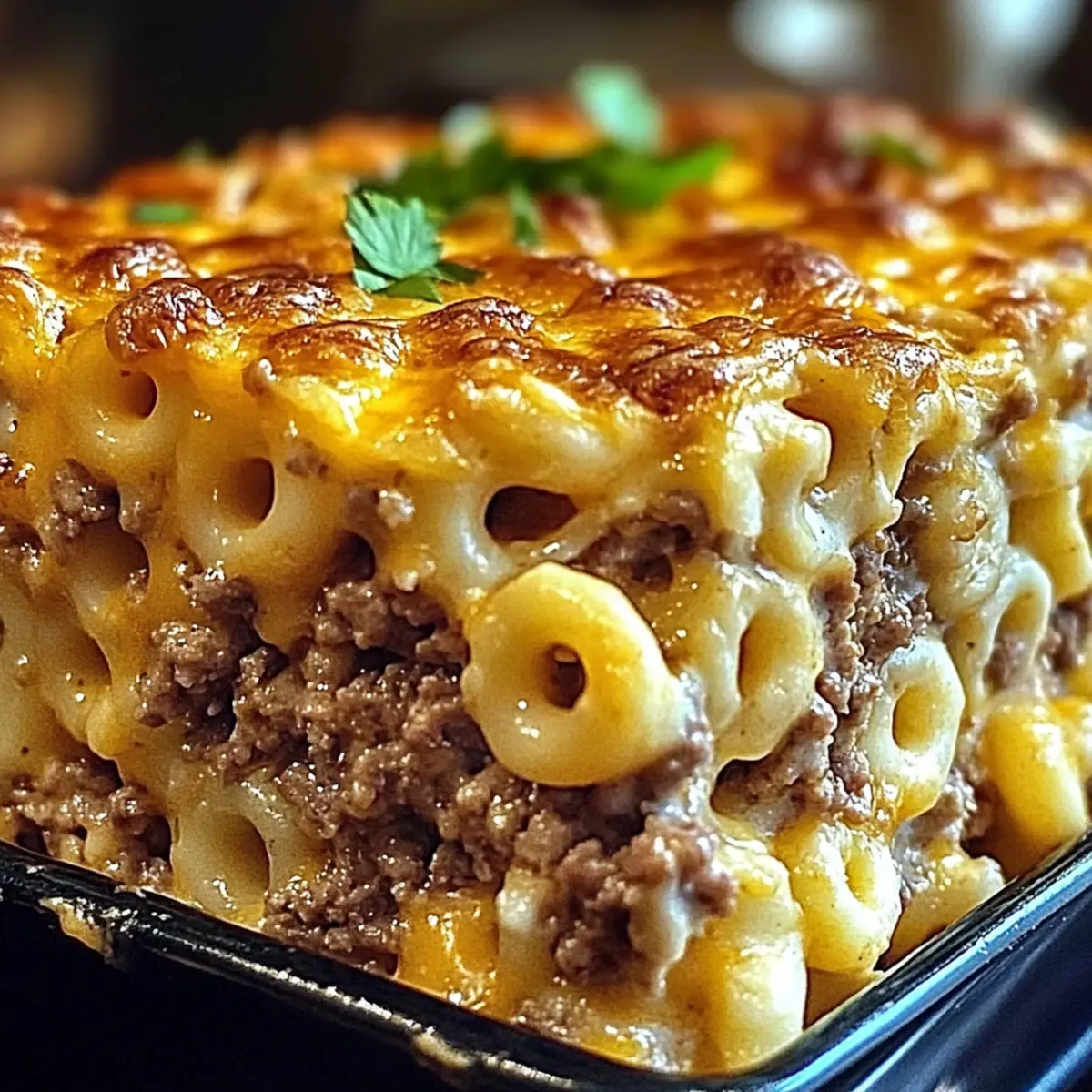 Mac and Cheese Meatloaf Casserole