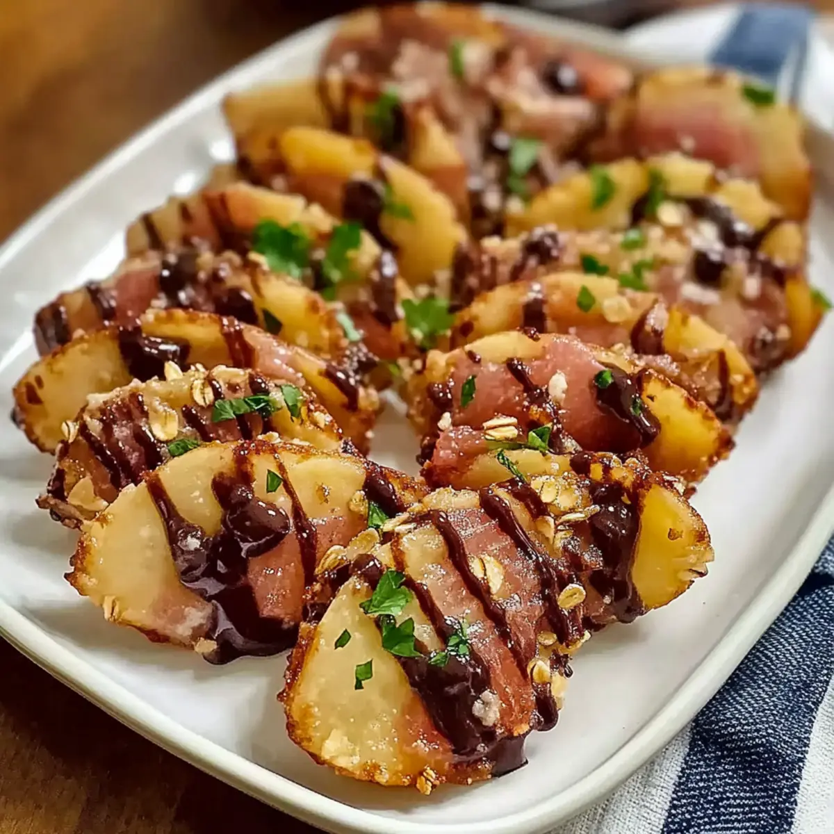 Grilled Apples with Prosciutto and Honey