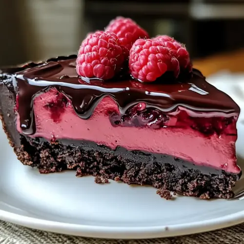 Decadent Dark Chocolate Raspberry Cheesecake