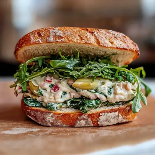 Spinach Artichoke White Bean Sandwich