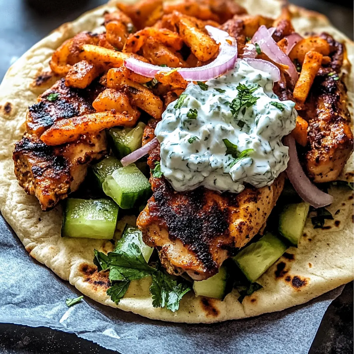 One-Pan Chicken Gyros