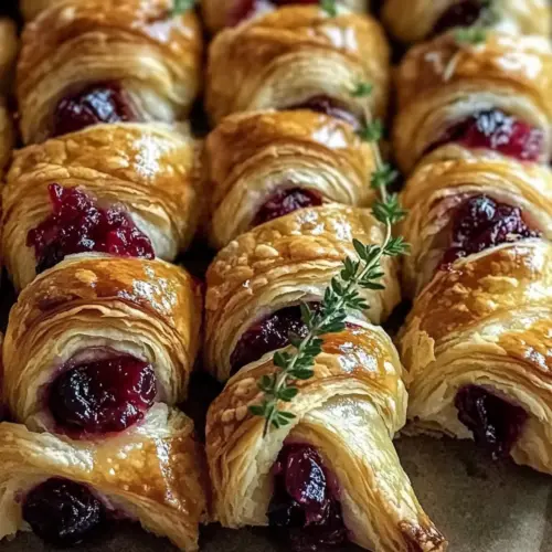 Cranberry Brie and Thyme Puff Pastry Twists