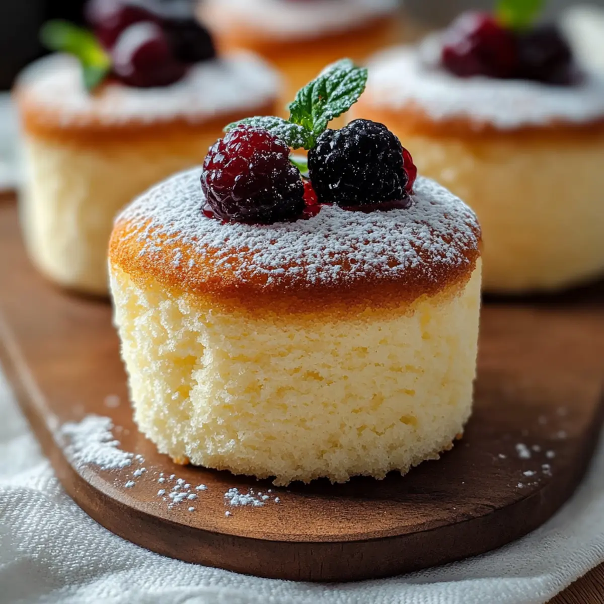 Fluffy Japanese Cotton Cheesecake Cupcakes