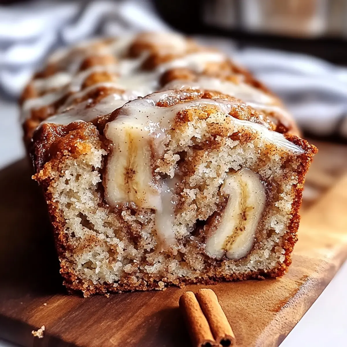 Cinnamon Roll Banana Bread
