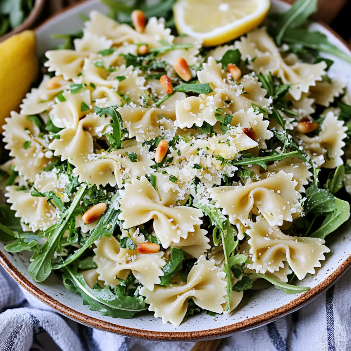 Lemon Basil Parmesan Pasta Salad