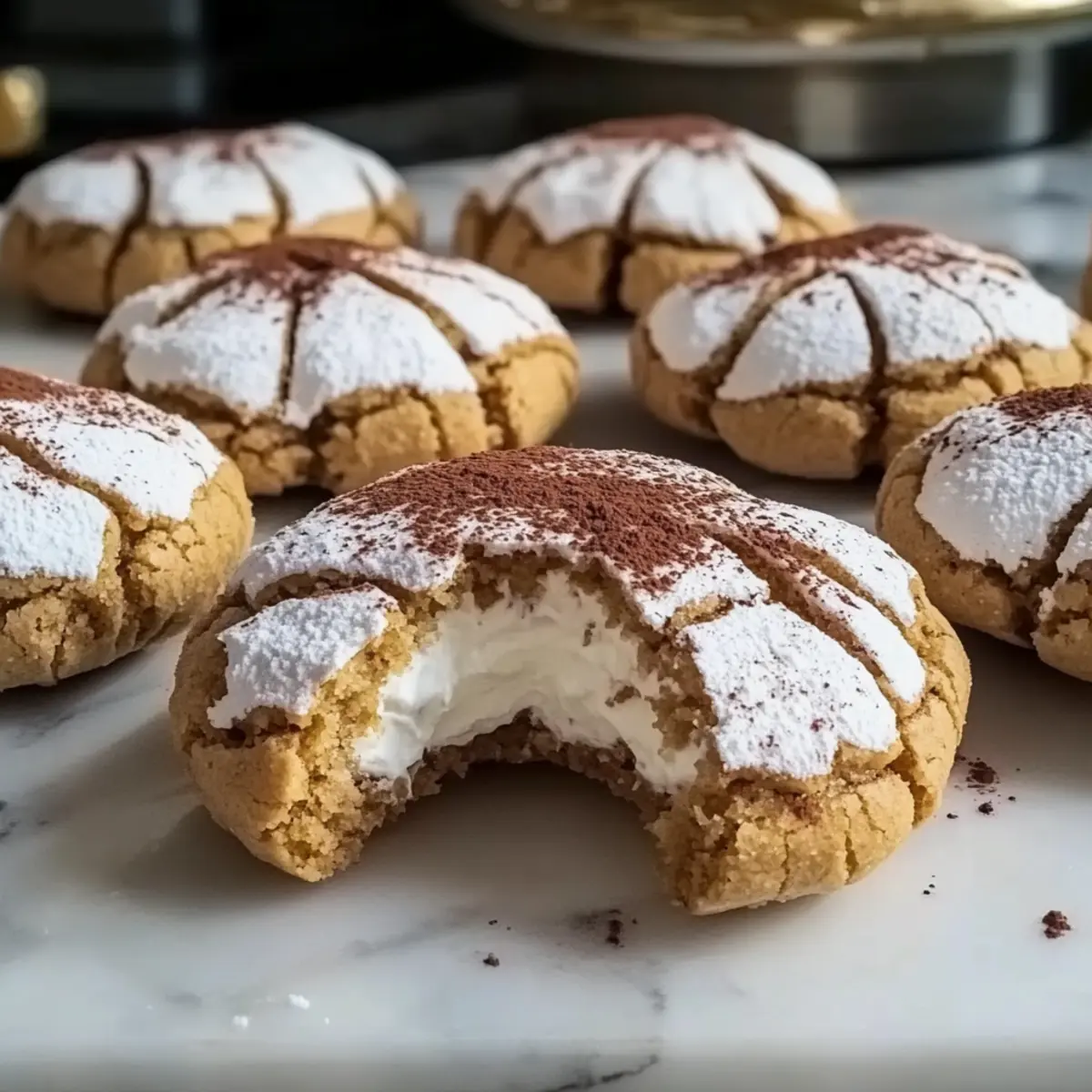 Tiramisu Crinkle Cookies
