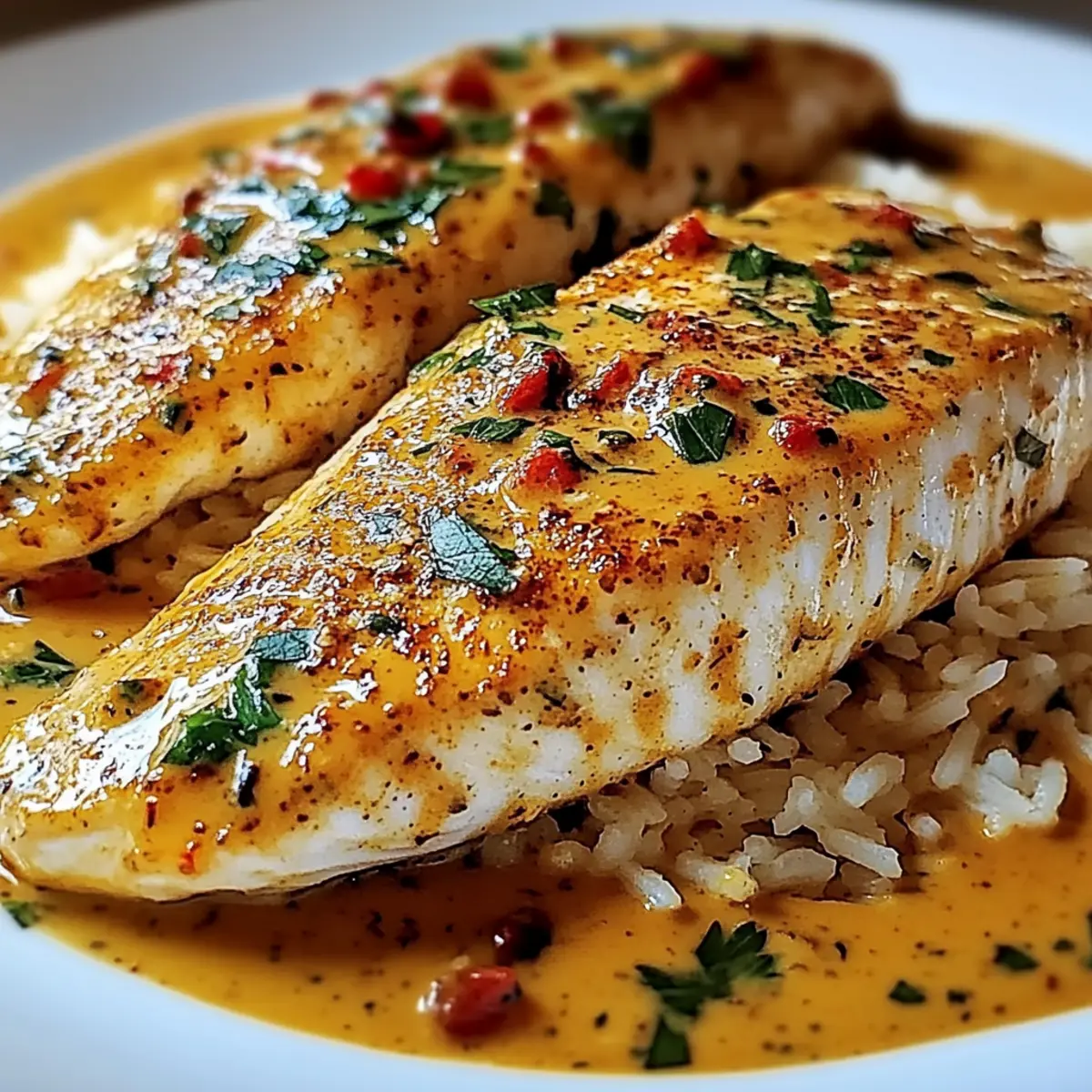 Red Snapper with Creamy Creole Sauce