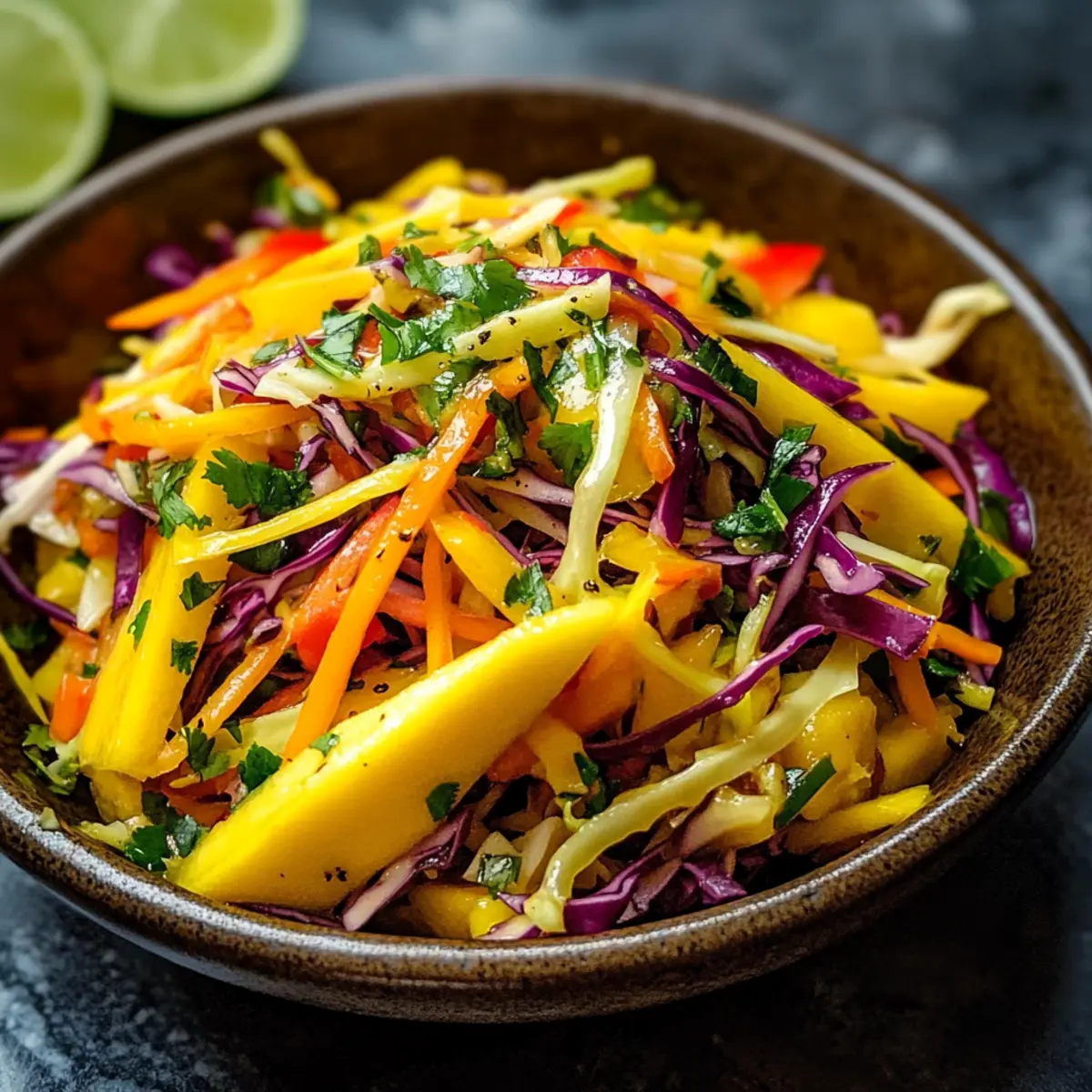 Quick And Easy Mango Slaw: