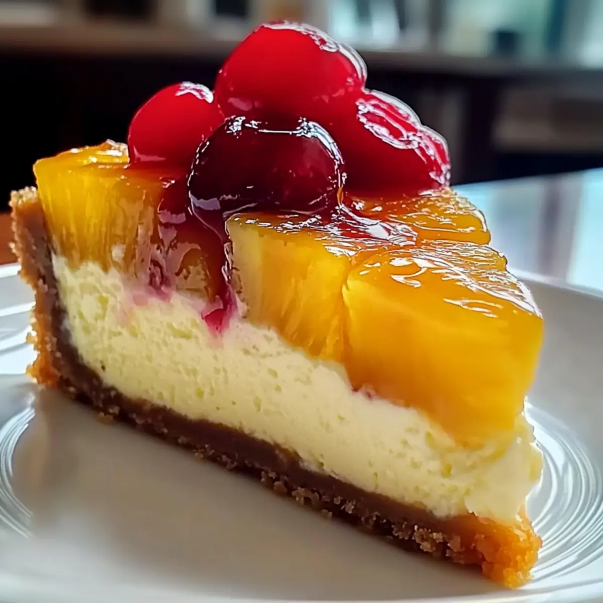 Pineapple Upside-Down Cheesecake