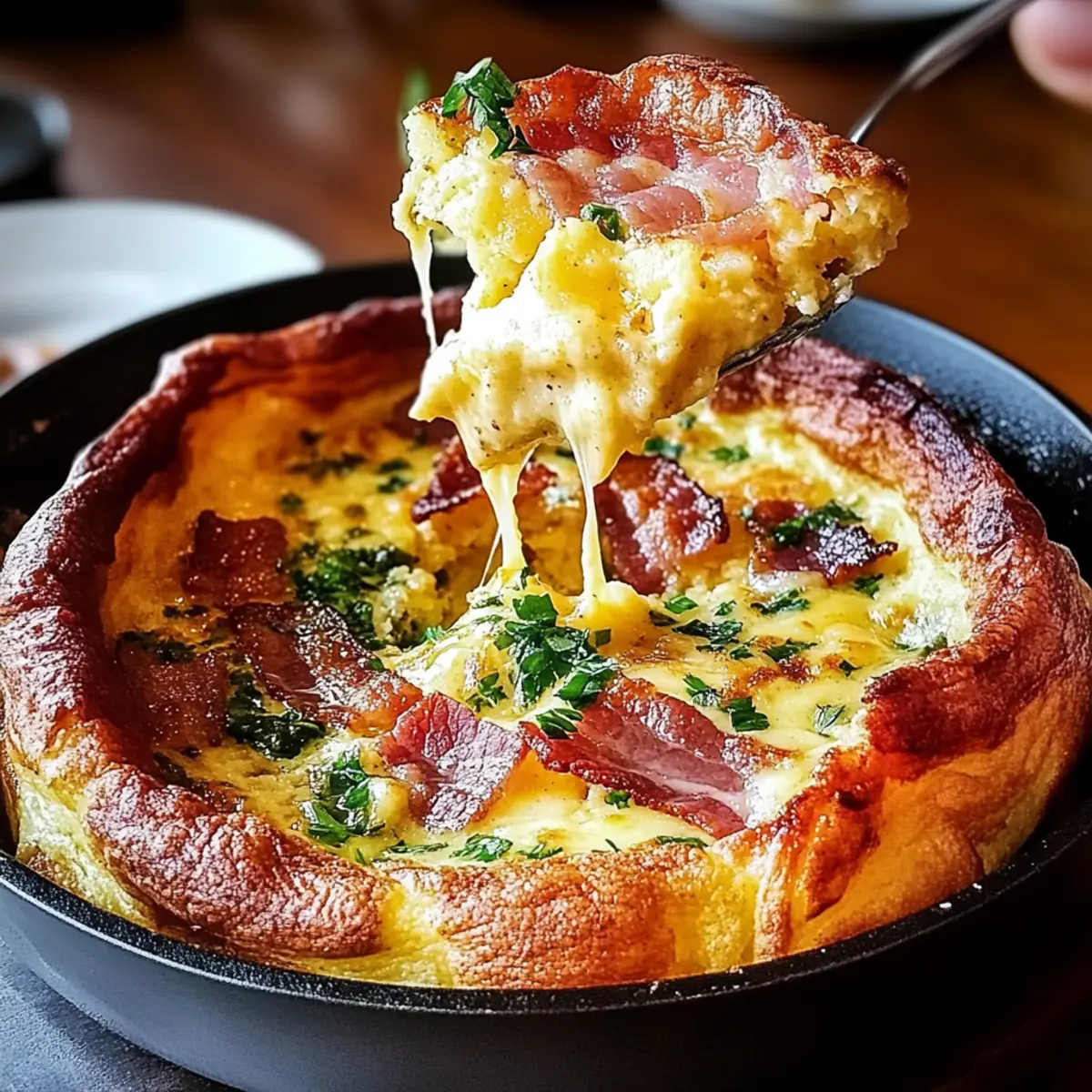 Savory Cheddar & Bacon Dutch Baby