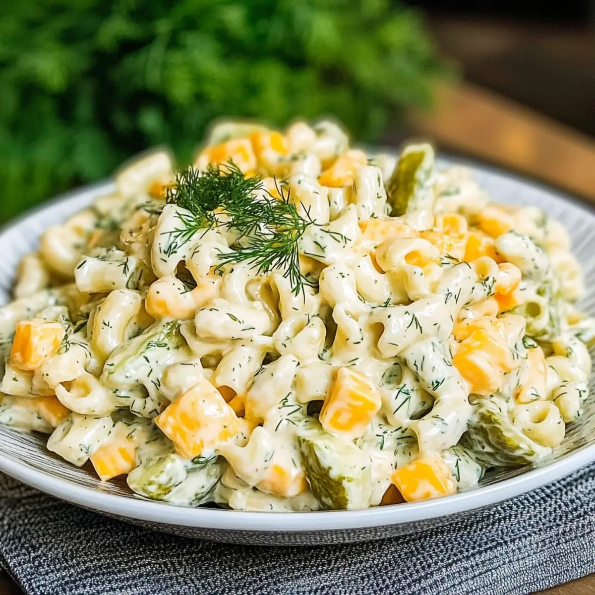 Dill Pickle Pasta Salad