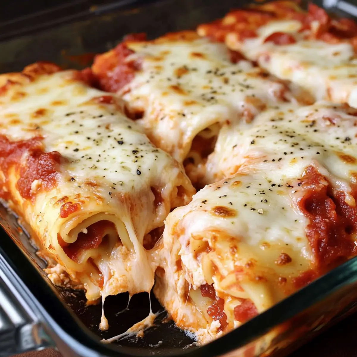 Pepperoni Pizza Lasagna Roll Ups