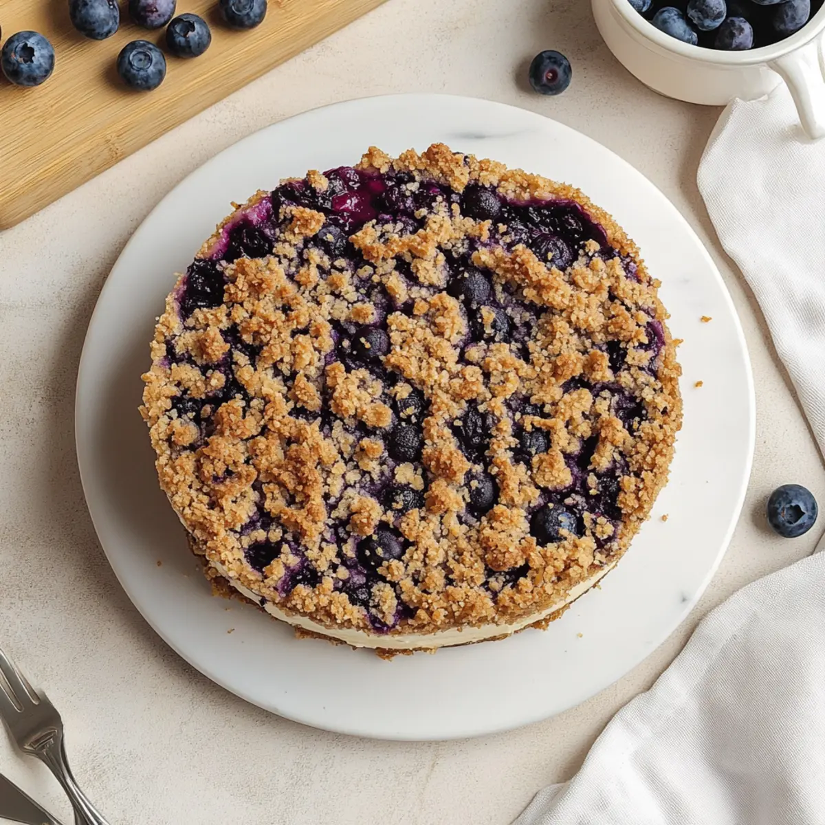 Blueberry Crumble Cheesecake