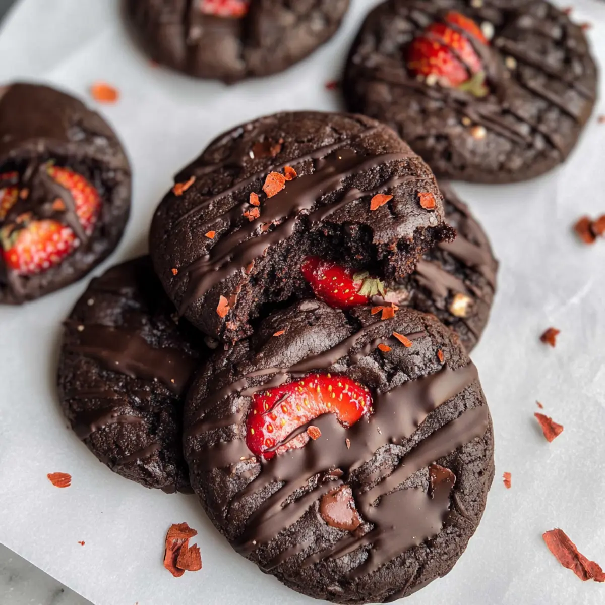 Chocolate Covered Strawberry Cookies