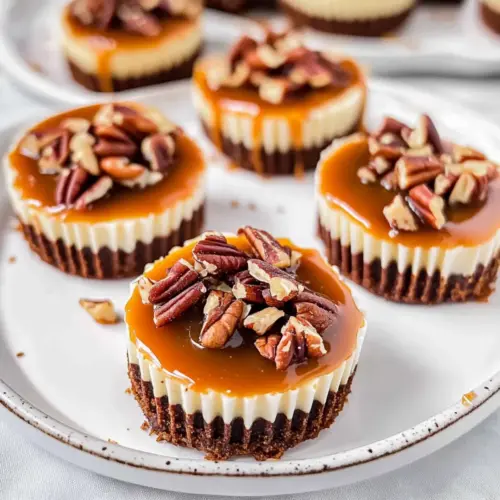 Mini Turtle Cheesecakes