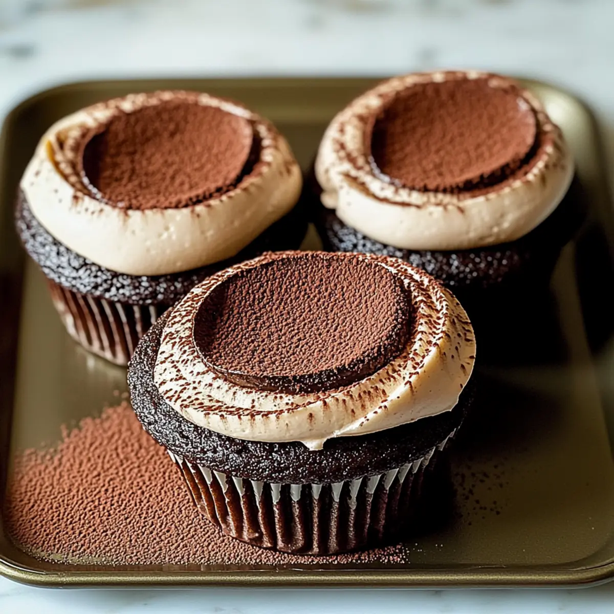 Decadent Chocolate Tiramisu Cupcakes