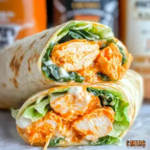 Buffalo Chicken Caesar Salad Wraps