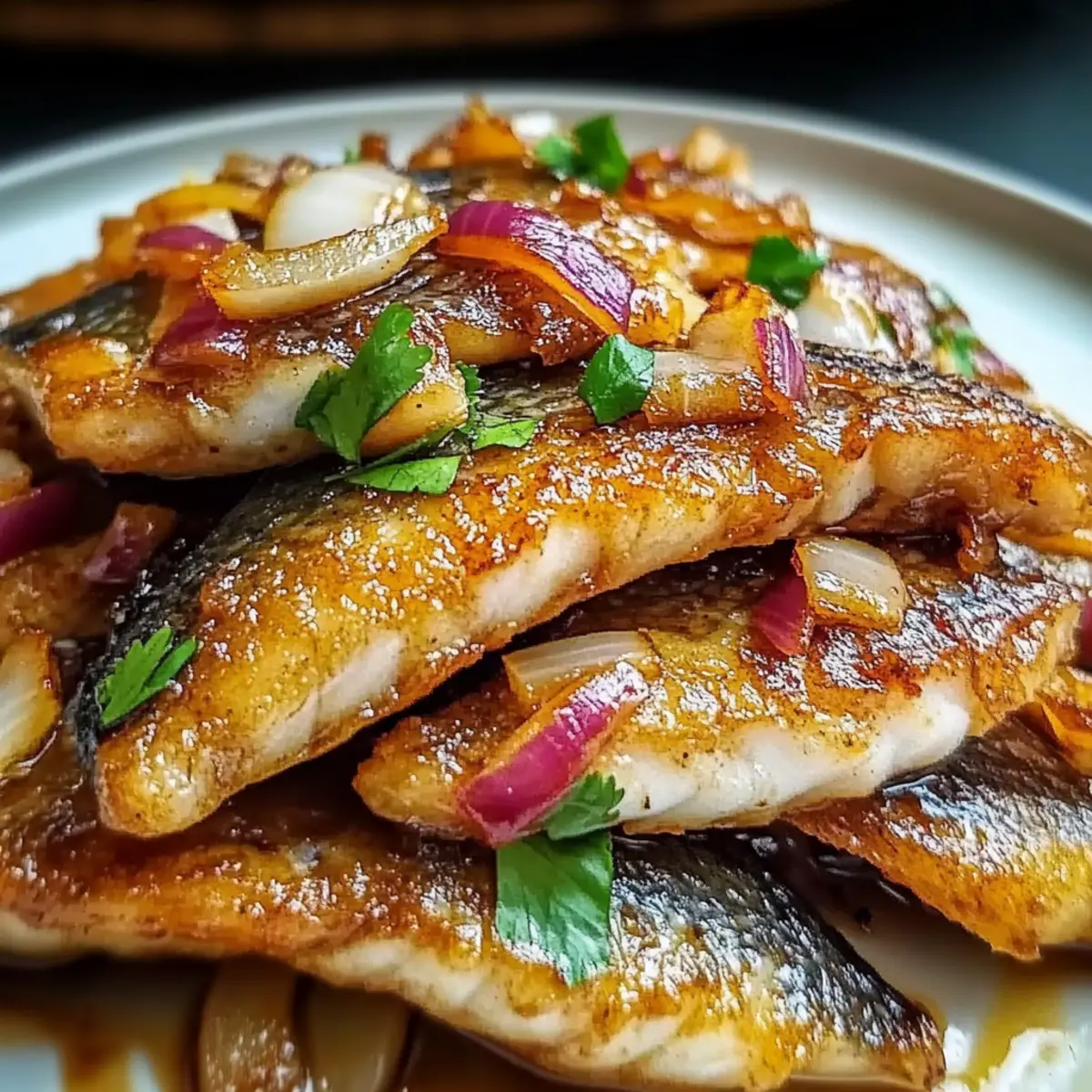 Ginger Onion Fried Sea Bass