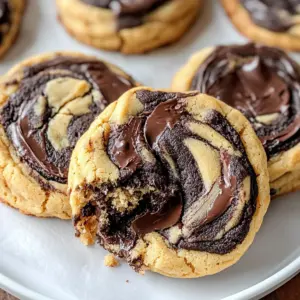 Peanut Butter Brownie Swirl Cookies