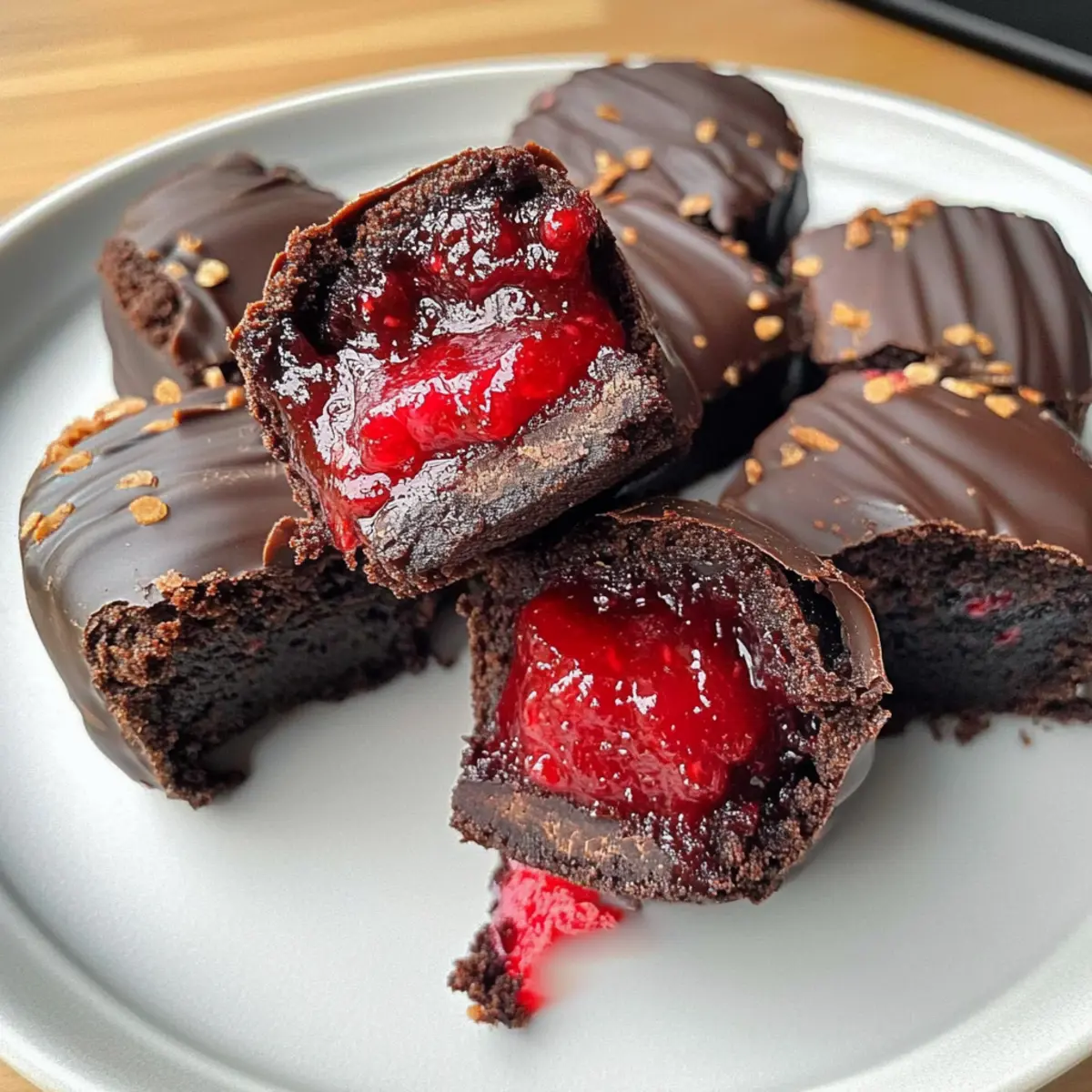 Raspberry Brownie Date Bites