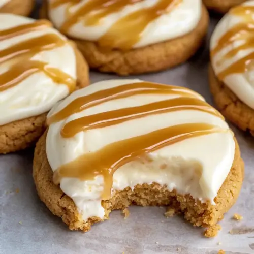Crumbl Salted Caramel Cheesecake Cookies