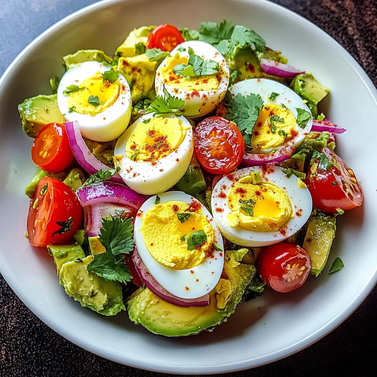 Workout Egg Avocado Salad