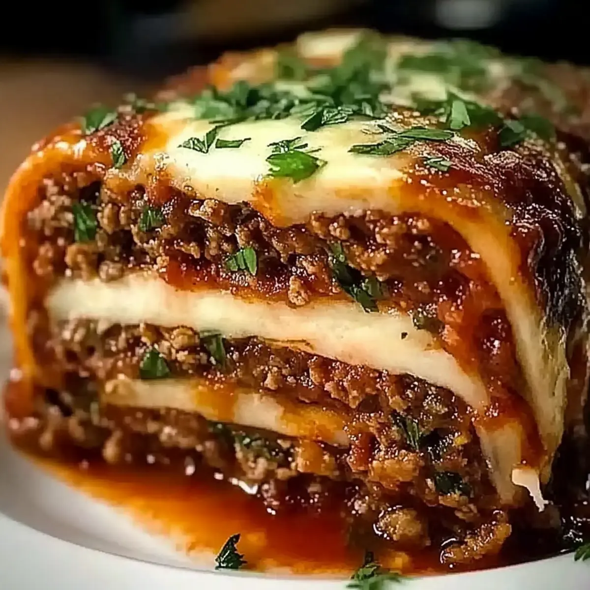 Stuffed Italian meatloaf