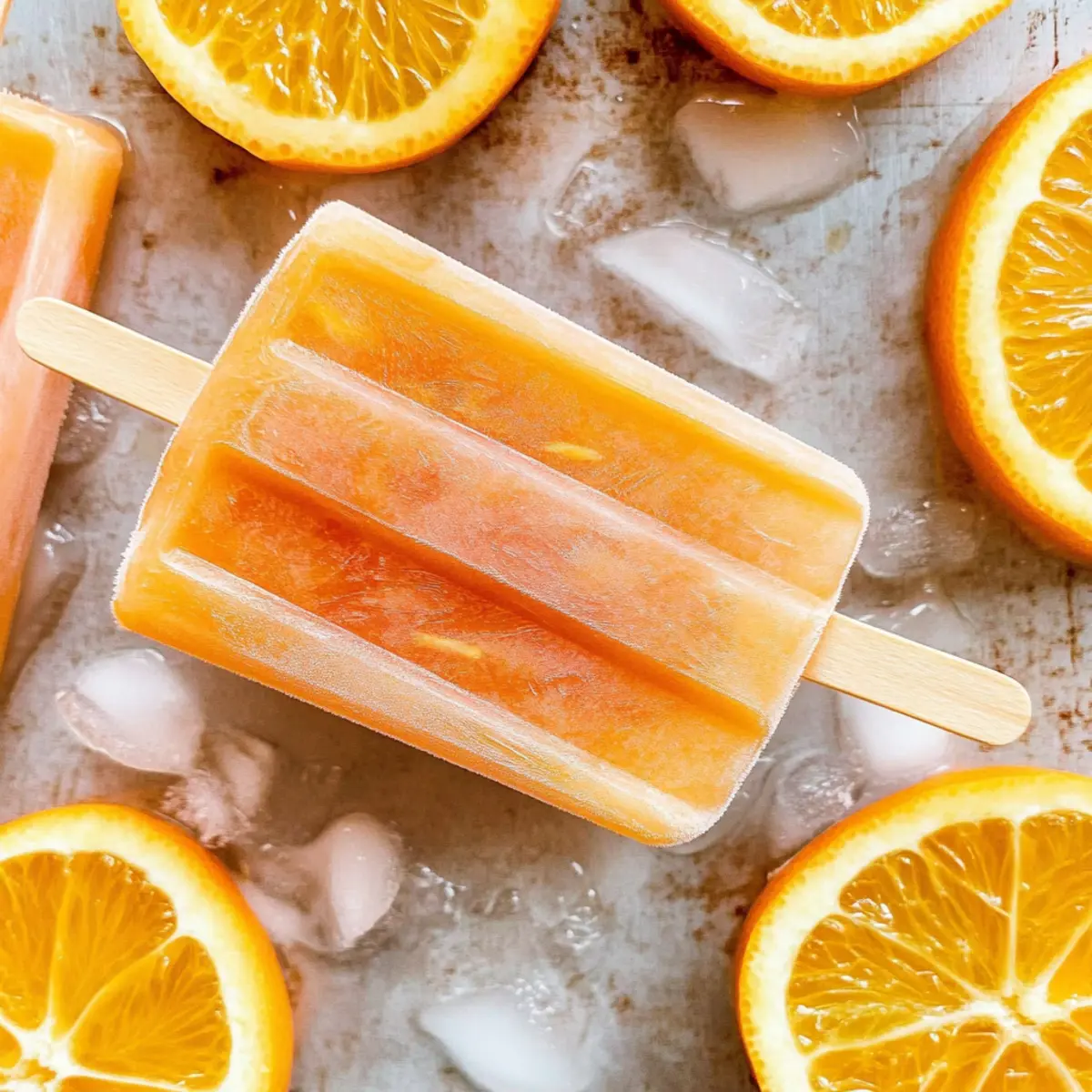 Homemade Orange Popsicles