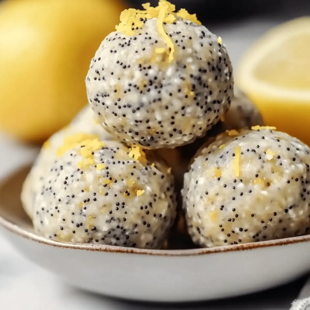 No-Bake Lemon Poppyseed Protein Balls