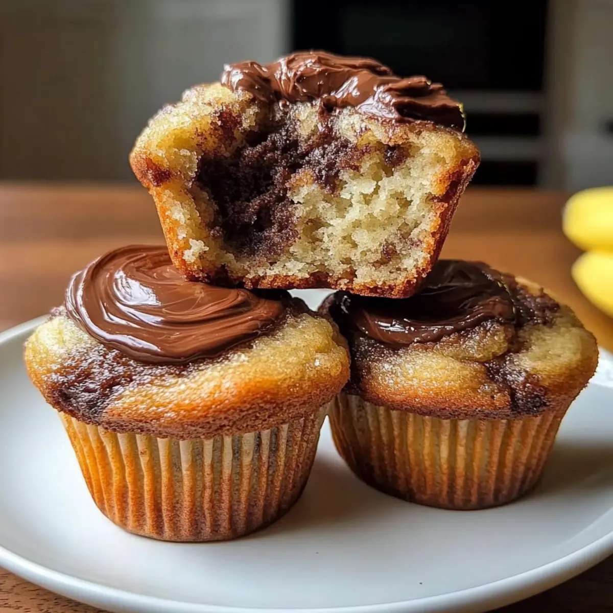 Nutella Banana Swirl Muffins