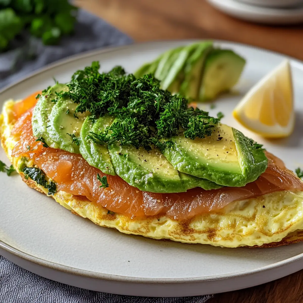 Avocado & Smoked Salmon Omelet