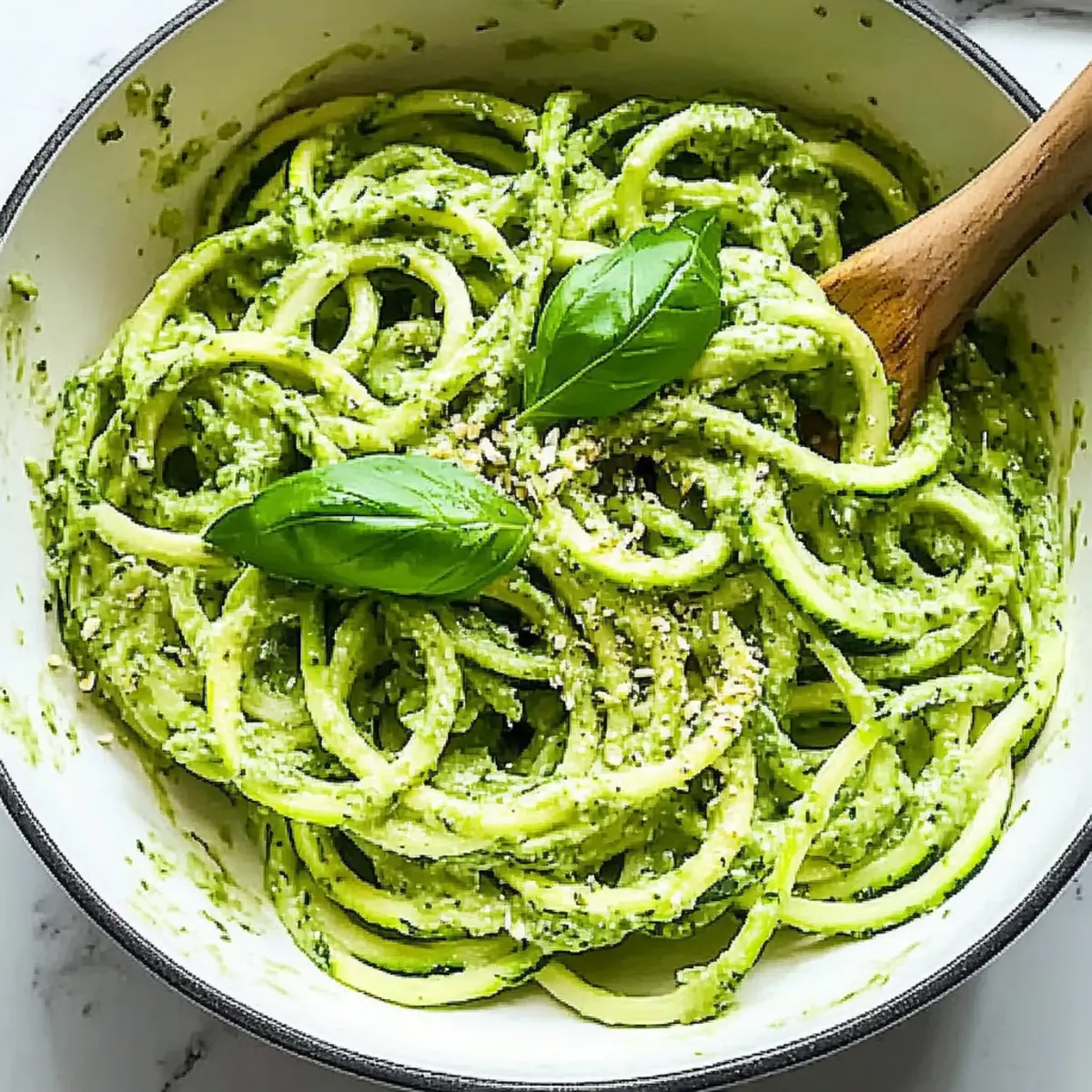 Raw Avocado Pesto Zucchini Noodles