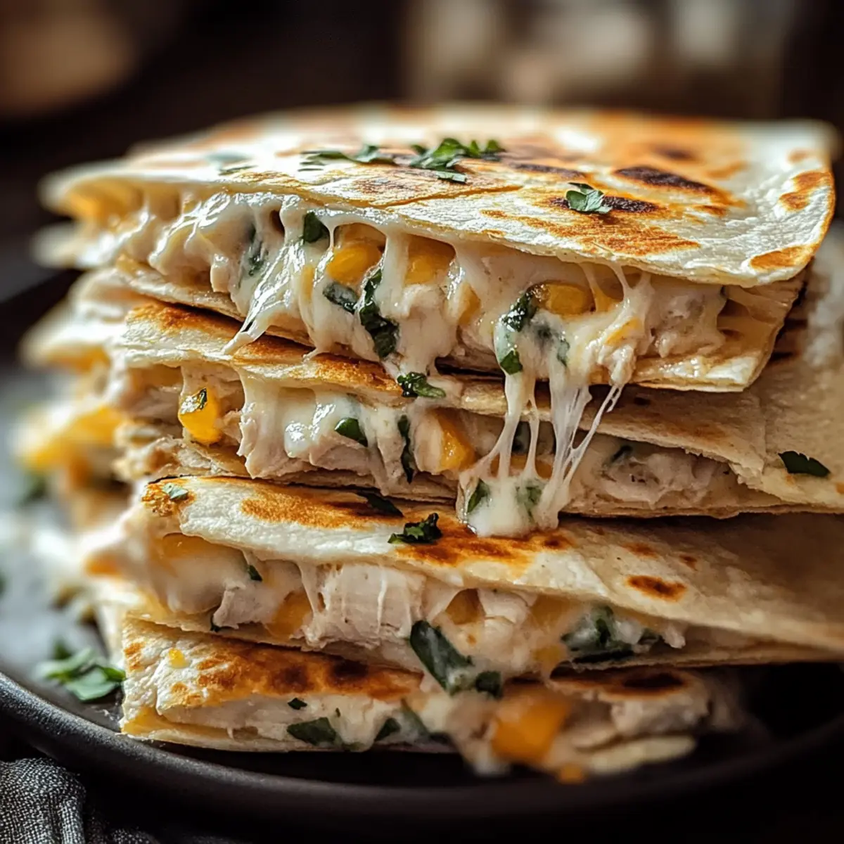 Easy High-Protein Chicken Ranch Quesadilla