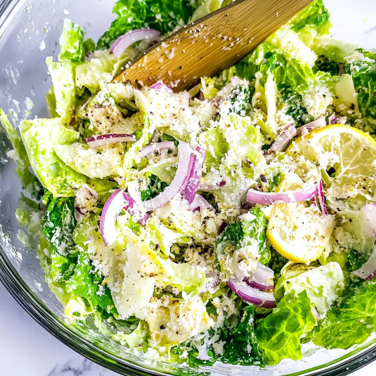 Lemon Parmesan Lettuce Salad