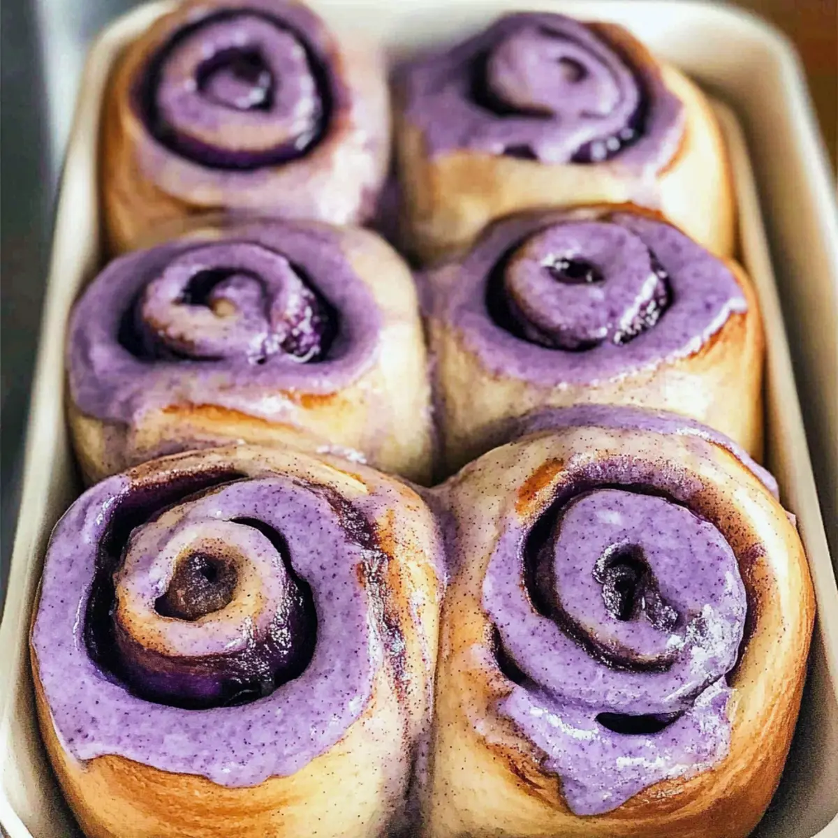 easy Ube Cinnamon Rolls