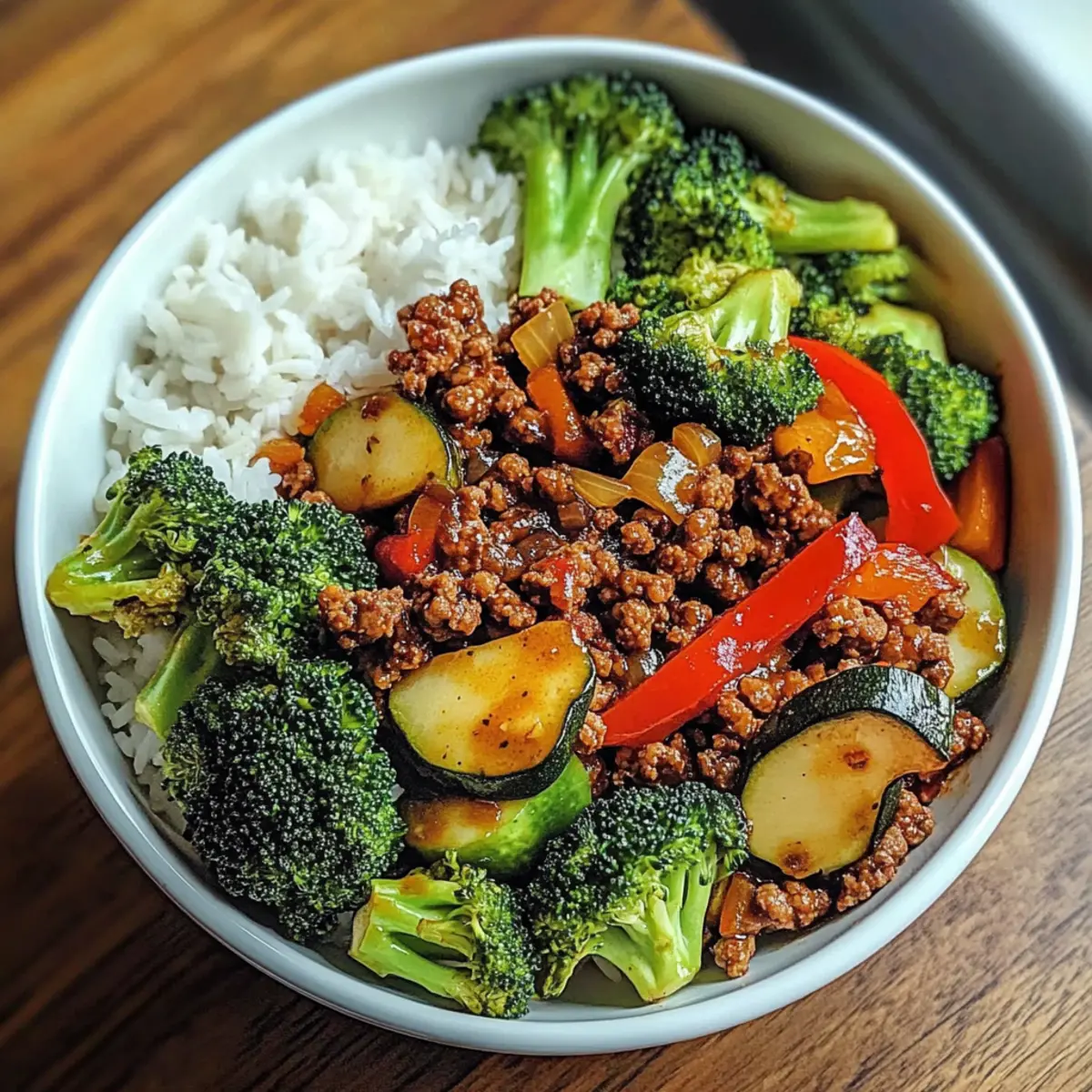 Spicy Ground Beef Stir-Fry Bowl
