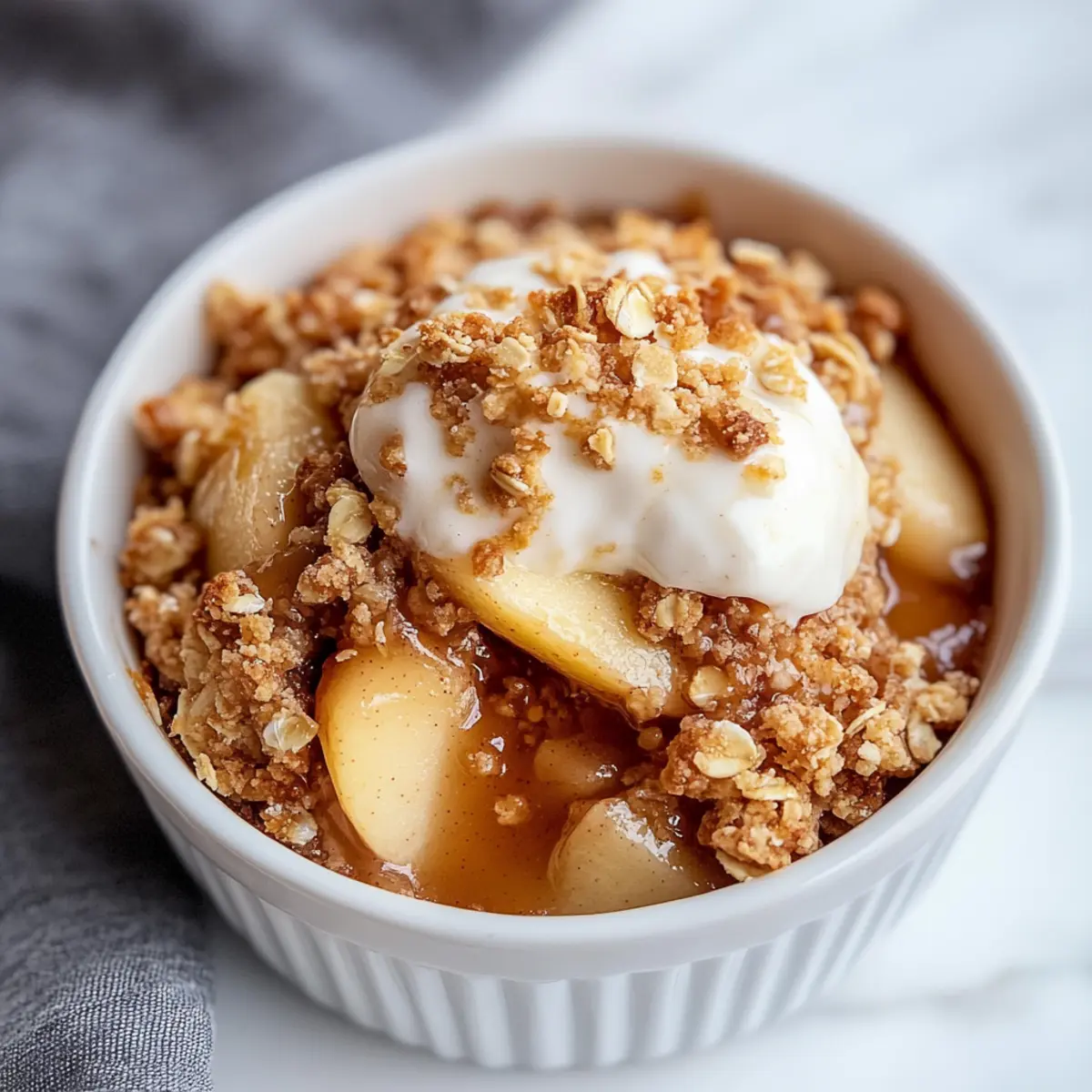 Healthy High Protein Apple Crisp