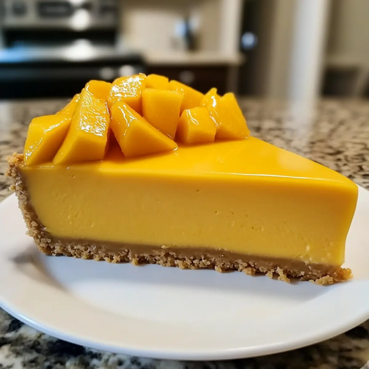 No-Bake Mango Cheesecake