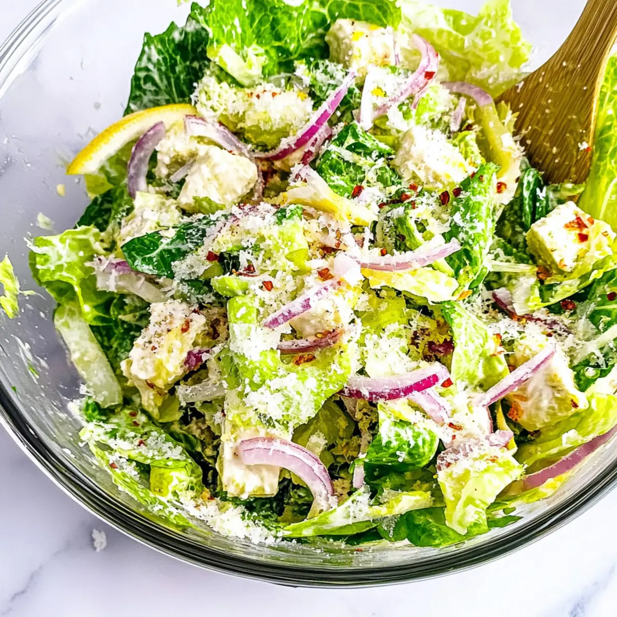 Lemon Parmesan Lettuce Salad