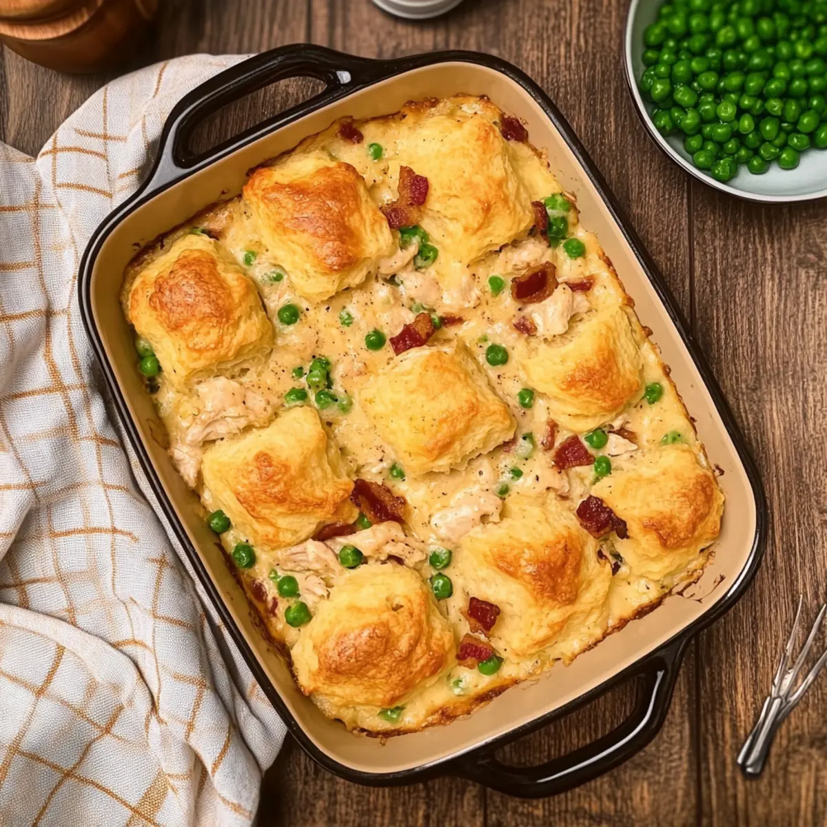 Loaded Chicken and Biscuit Bake