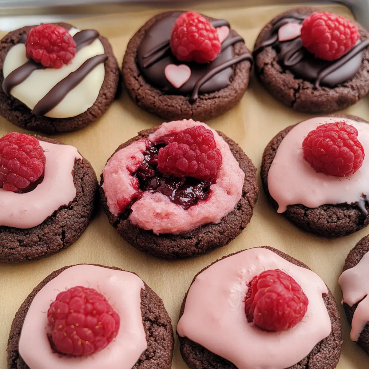 Valentine Ganache Cookies