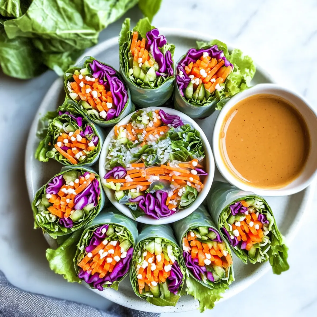 Vegetable Spring Rolls with Peanut Sauce