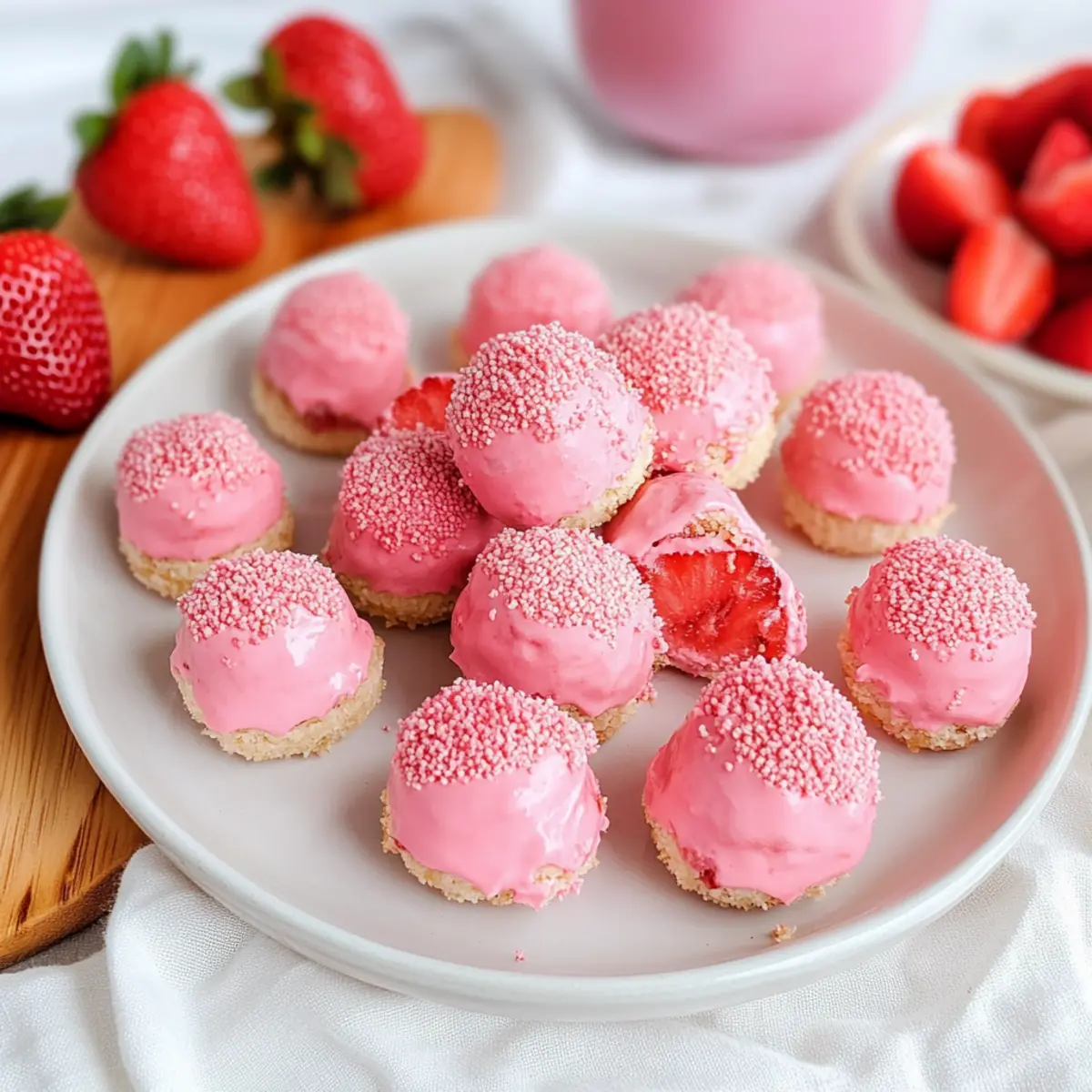 No-Bake Strawberry Cheesecake Bites