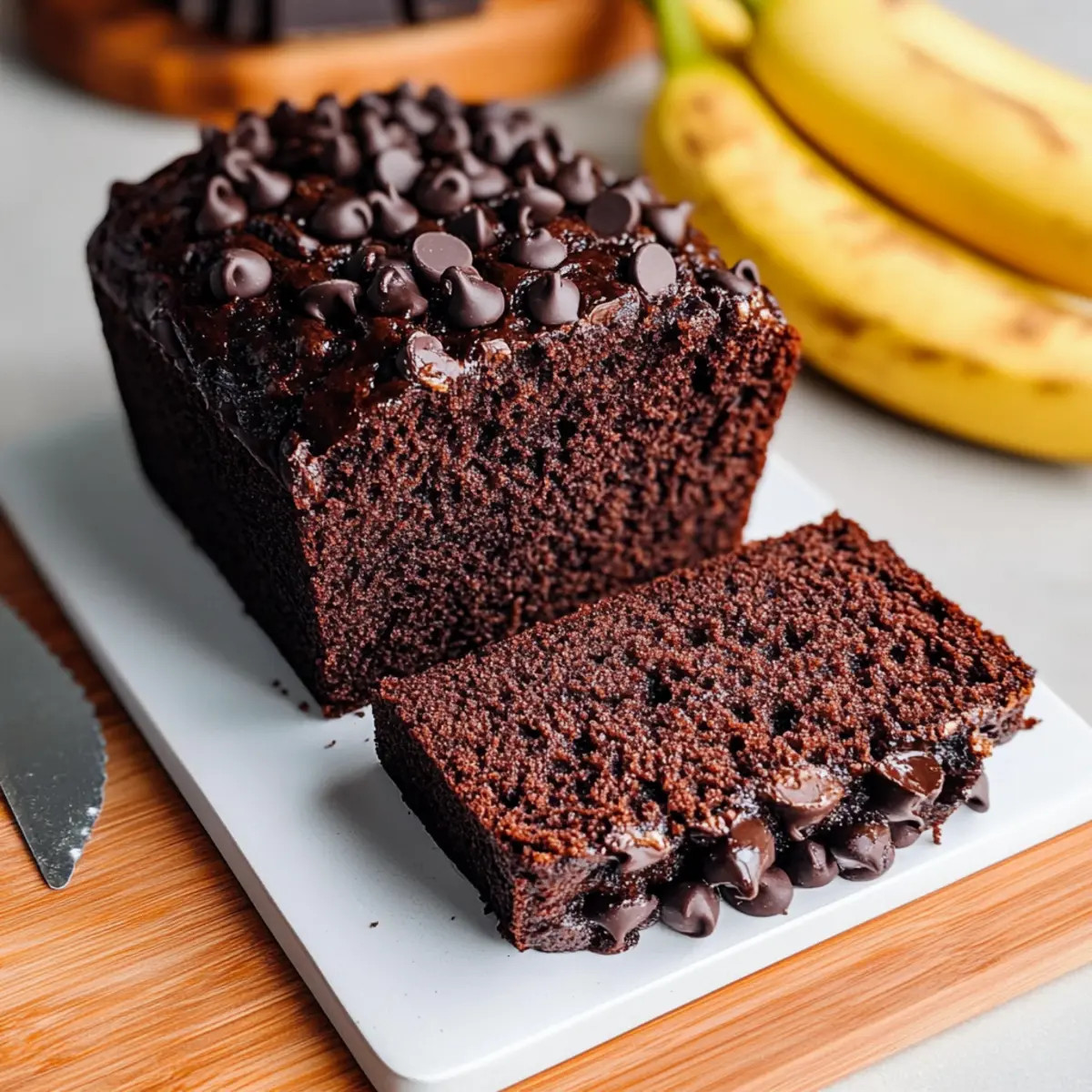 Vegan Chocolate Banana Bread