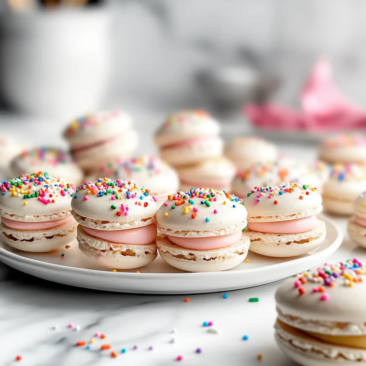 Birthday Cake Macarons