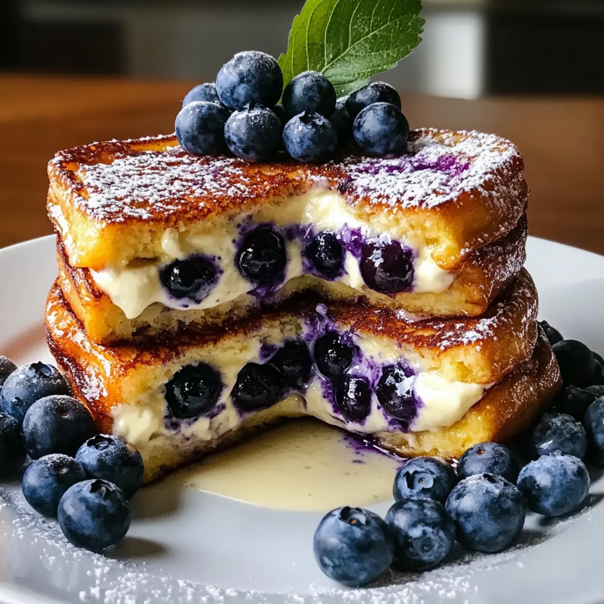 Blueberry Cheesecake Stuffed French Toast